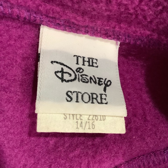 The Disney Store Vintage 90’s Fleece Pocahontas Jacket Frayed With Pockets - Picture 7 of 9